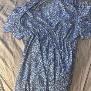 Blue Floral Mini Dress